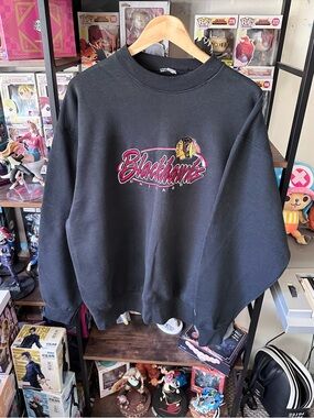 Vintage Chicago Blackhawks Pro Player Sweatshirt Black XL NHL